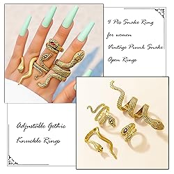 Frodete Snake Stackable Rings for Women Snake