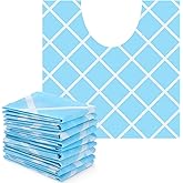 Layhit 50 Pcs Disposable Toilet Commode Mat 20 x 20 Deodorizing Toilet Mat Waterproof U Shaped Blue Pad for Older Potty Training Pee Incontinence Bathroom Floor Non Slip(Diamond)