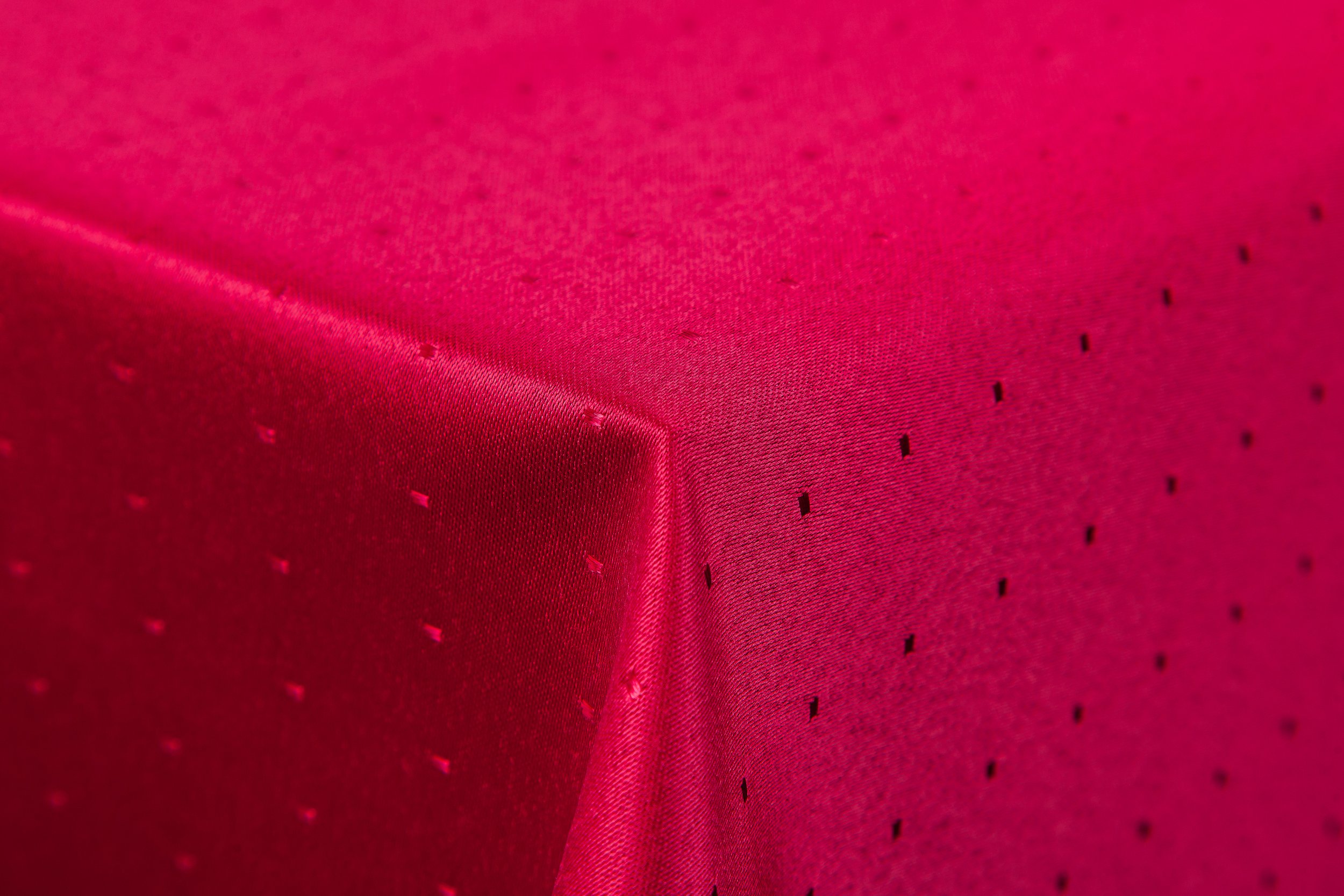 Punkte damask tablecloth by First-Tex, Polyester, dark red, 180 rund — image 1