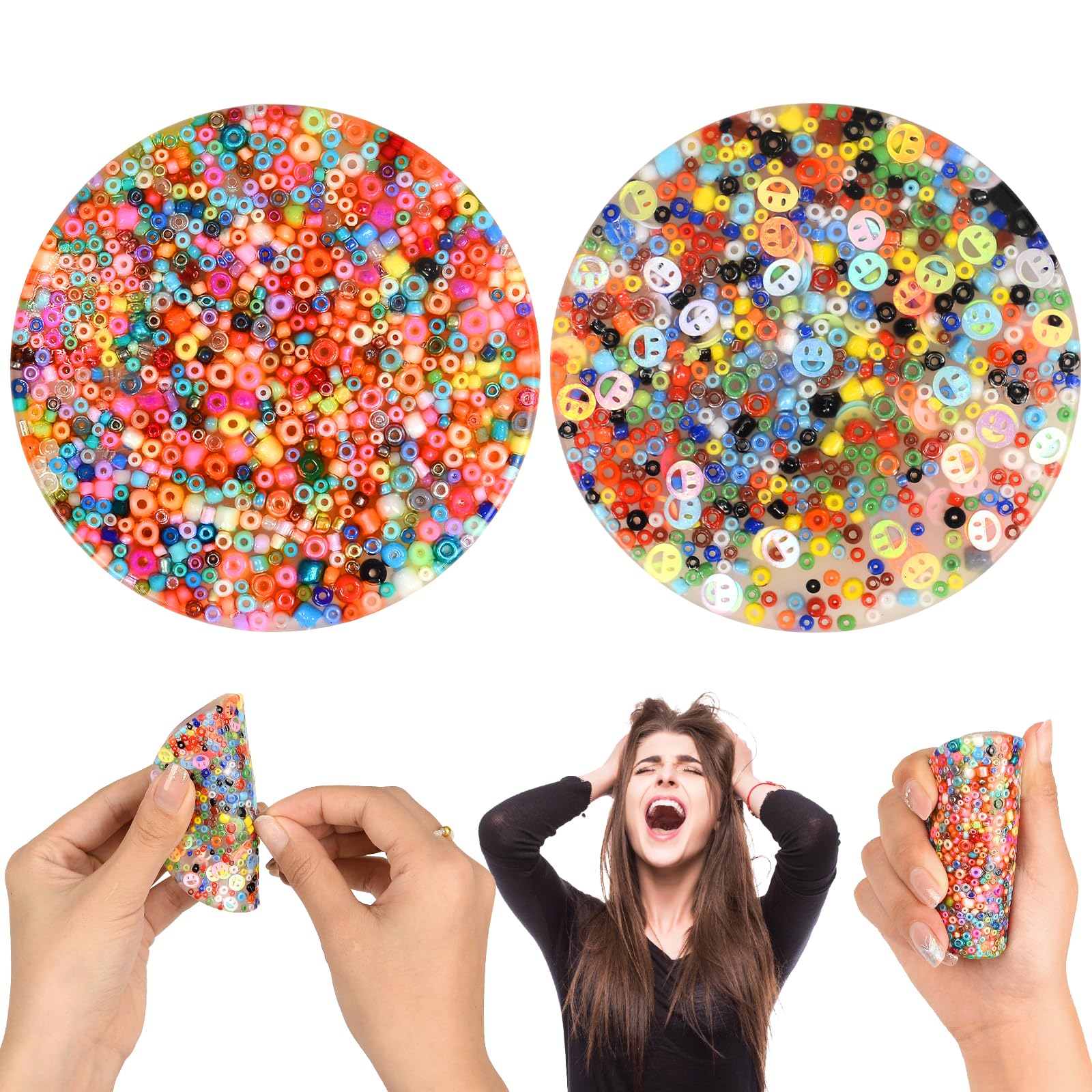 2PCS Picky Pad Fidget Toys for Adults & Kids, Stress & Anxiety Relief Toys, Fidget Pad for Skin Picking, Dermatillomania & Trichotillomania