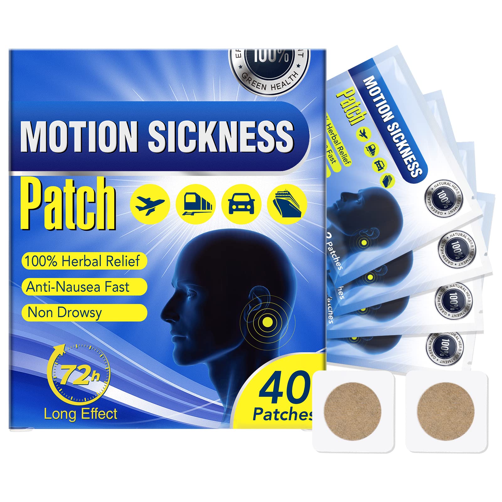 Mua CLOXENY Motion Sickness Patches,40 Count Motion Sickness Patch for
