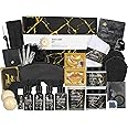 Charcoal Skin Care Set, 28pcs Bath & Body Gift Set for Women & Men, Face Cream, Bath Oil, Scented Candle, Hyaluronic Acid Fac