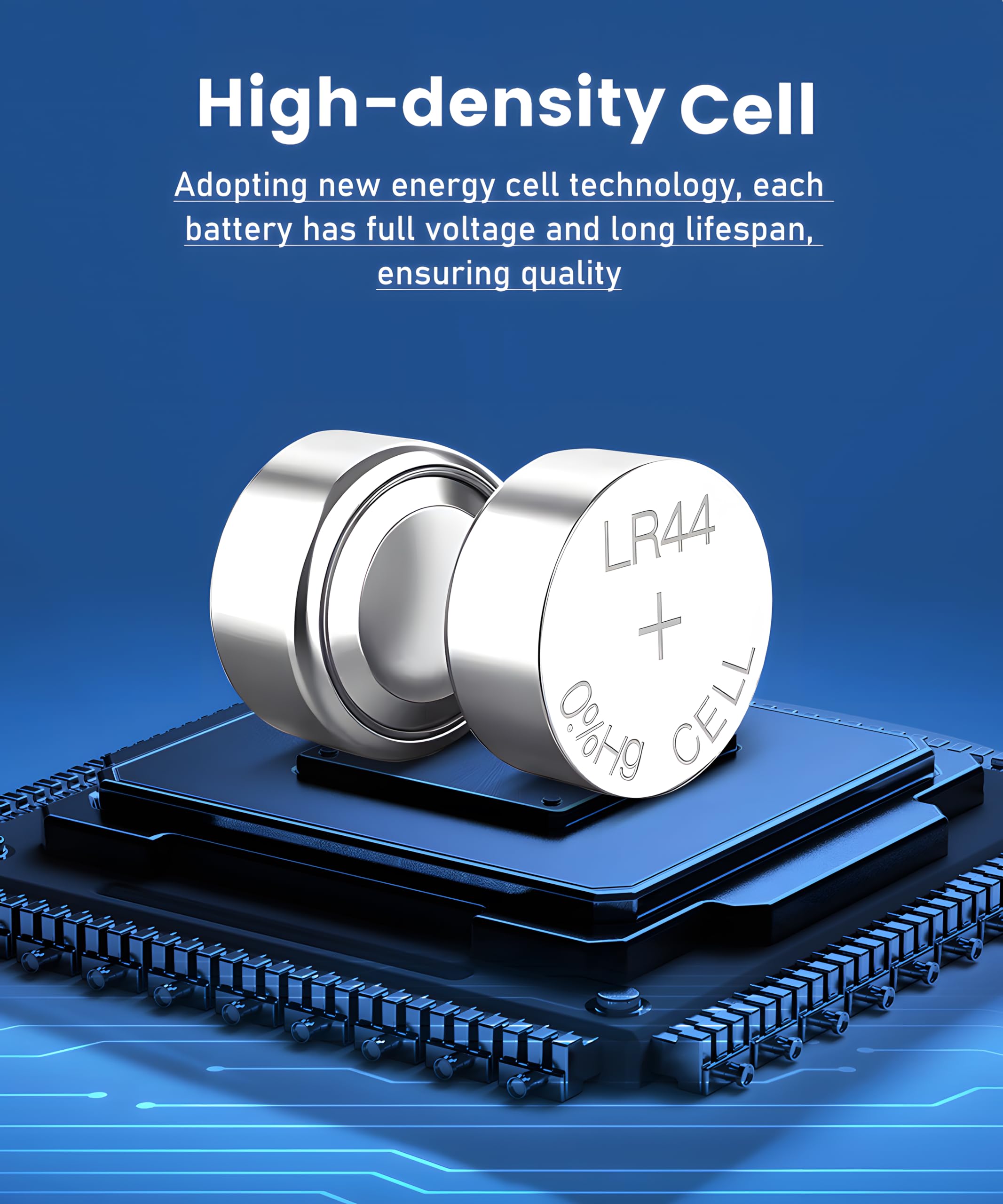 YKM 10 Pack LR44 Batteries AG13 L1154f A76 357/303 L1154 L1154c LR44h 1.5V Alkaline Batteries for Digital Caliper Watch Battery