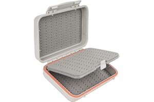 QualyQualy Foam Fly Box, Waterproof Fly Fishing Tackle Box 4 Layer & 12 Independent Lids Big Capacity Flies Fly Box, 1PCS