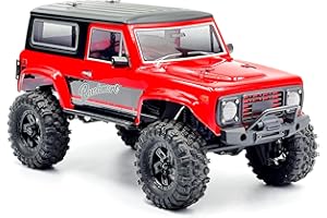 HOBBYPLUS CR-18P V3 Brushless Rushmore in Red - 1/18 Scale RC Truck Crawler with Off-Road RC Trucks Features, Portal Axles & Metal Gears - Ready-to-Run, 2S/3S LiPo Compatible (1810417-V3)