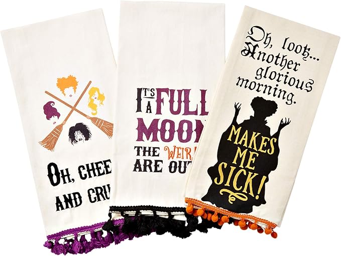 Spirit Halloween Hocus Pocus Dish Towels 3 Pack