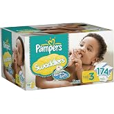 Pampers Swaddlers Diapers, Size 3, 174 Count