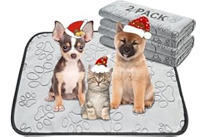 Qeils Reusable Puppy Pads, 2 Pack Washable Pee Pads for Dogs, Waterproof Non Slip Wee Wee pad, Absorbent and Leakproof Training Mats for Potty, Crate, Playpen, Bed, Sofa, 18"x 24"