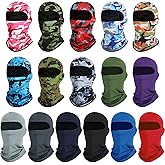 16 Pcs Balaclava Mask for Men Balaclava Face Mask Full Face Cover Sun Protection Mask UV Balaclava Mask for Outdoor Sports Camping Skiing, Camouflage and Fresh
