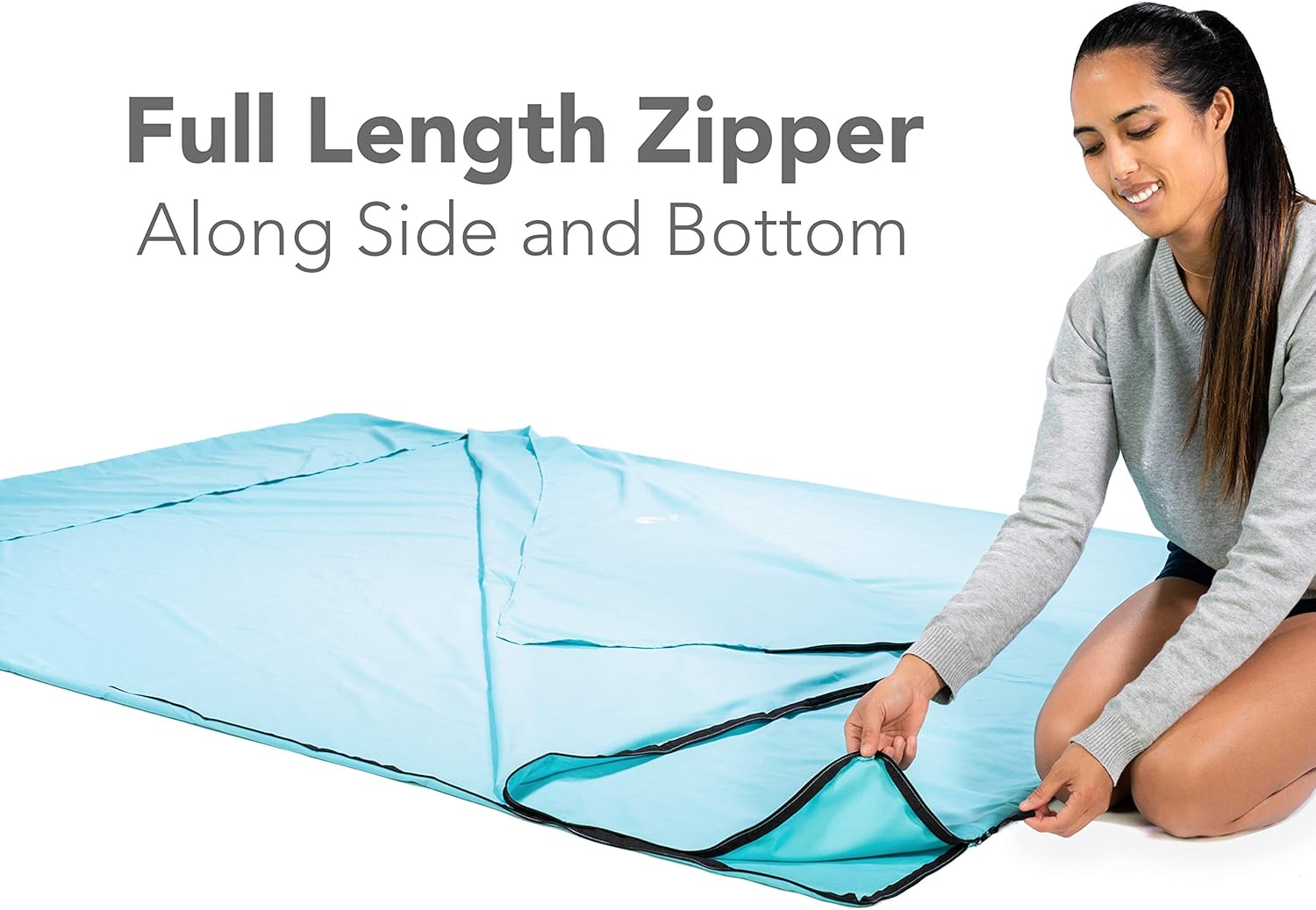 Pike Trail Sleeping Bag Liner – Travel and Camping Sheet, Lightweight and Compact Insert with Full Length Zipper and Guarantee : Sports & Outdoors