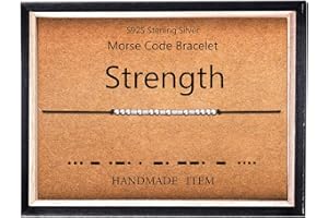 KGBNCIE Morse Code Bracelet for Women Sterling Silver Beads on Silk Cord Secret Message Fuck Friendship Inspirational Encouragement Bracelet Gift for Her