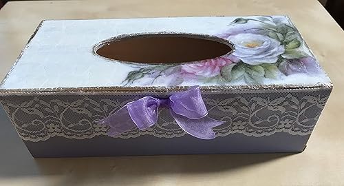 CAJA MADERA PAÑUELOS DECORADA A MANO PIEZA UNICA: Amazon.es: Handmade