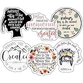 (6 PCS) Esther 4 14 Perhaps You were Born for Such A Time As This Christian, Bible Verse Sticker Waterproof Vinyl Decal Size 3"