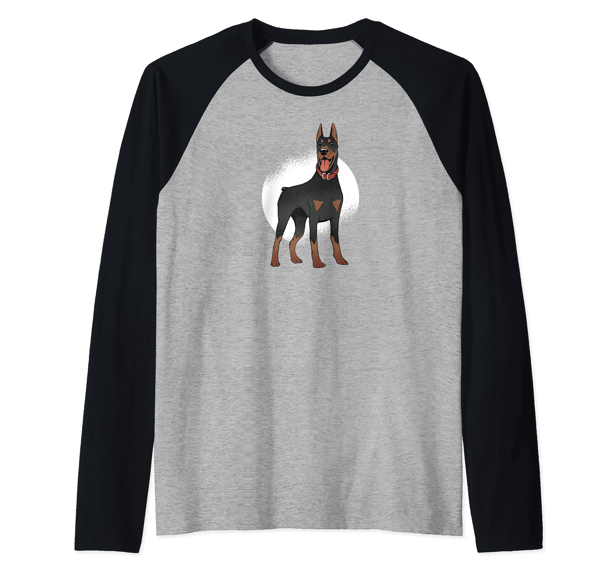Doberman Dog Puppy Pet Canine Rescue Gift Raglan Baseball Tee