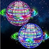 Flying Orb Ball Toys 2 Pack, Soaring Hover Boomerang Spinner Hand Controlled Mini Drone Cosmic Globe Spinning Kids Adults Outdoor Fly Toy Birthday Gift Cool Stuff for Boys Girls 6 7 8 9 10+ Year Old