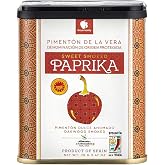 Gourmanity Spanish Sweet Smoked Paprika Powder Tin, Premium Oak Wood Smoked Seasoning for Adding Depth, Flavor and Color to Your Dishes, Kosher, Gluten Free, Pimenton Dulce Ahumado, 2.5 oz