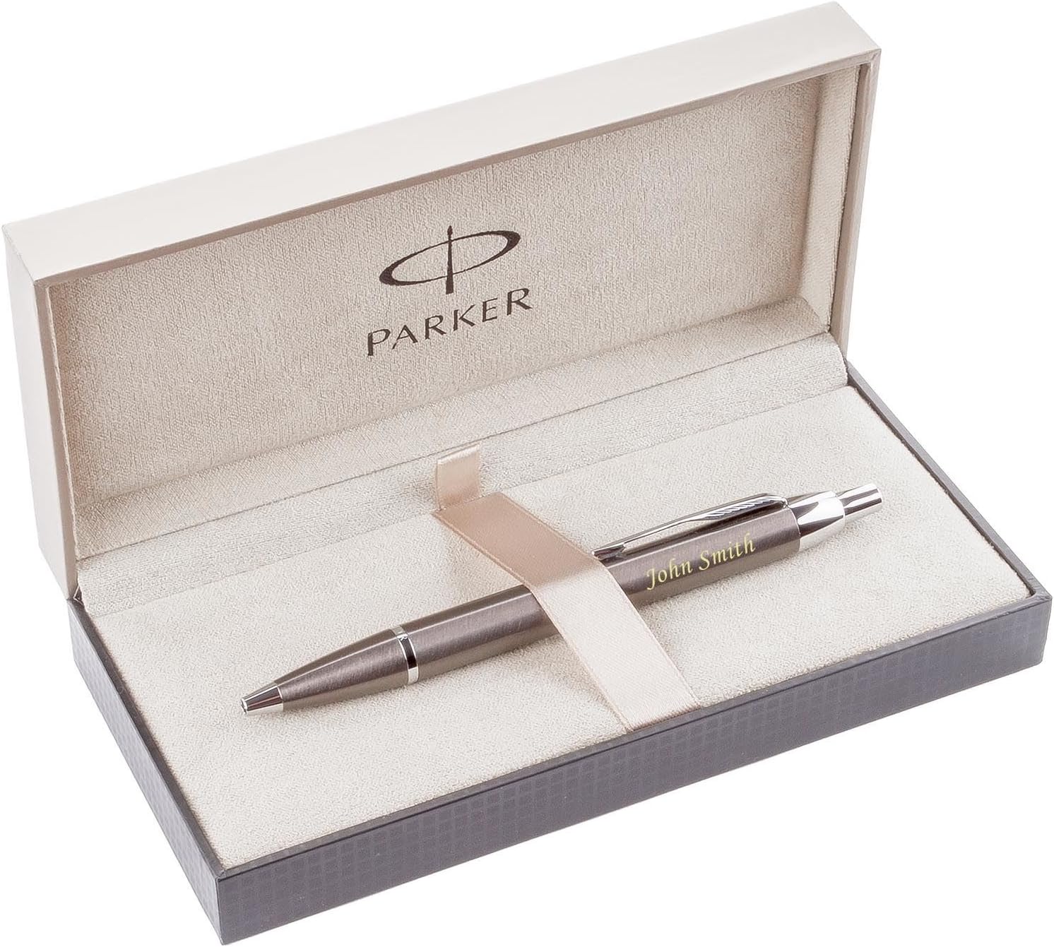 Engraved Gifts - Personalised Ballpoint Pen Parker IM - FREE laser engraving with your Name, Slogan or Logo, Birthday Gift, Personalised Wedding Anniversary Christmas Gift - Gun Metal CT