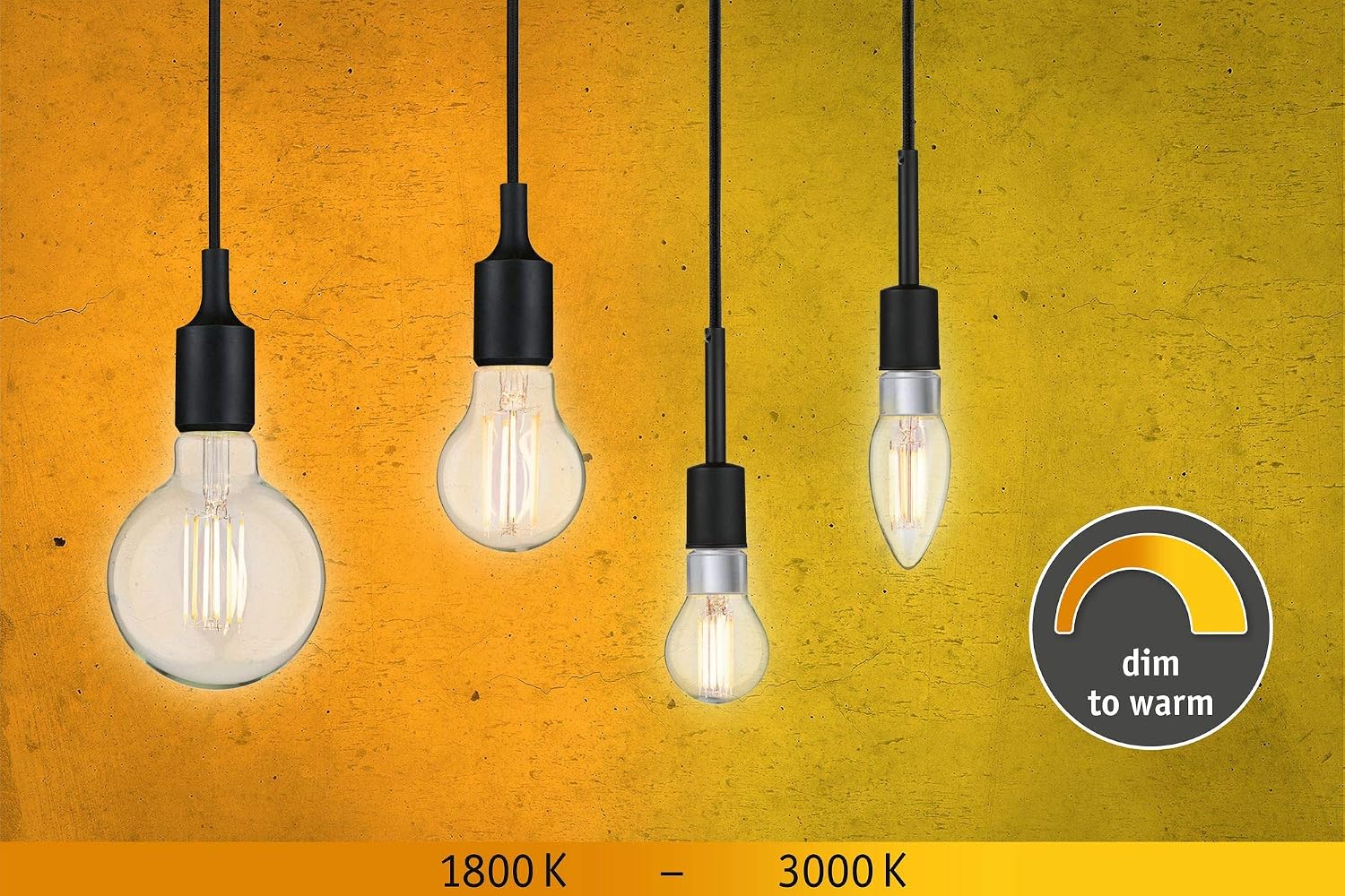 Paulmann 28777 LED Filament Candle lamp dim-to-Warm 5 watts dimmable lamp Clear efficient Licht Gold Light to Warm White 1800-3000K E14 - Image 5