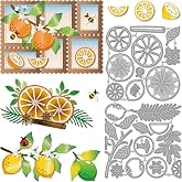 GLOBLELAND Orange Lemon Cutting Dies for Card Making Cinnamon Star Anise Spices Metal Die Cuts Ladybug Bee Cutting Dies Templates for Scrapbooking Journal Embossing Paper Craft Decor