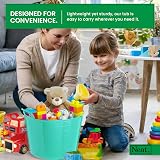 Neat 42L Flexi Tubs 3 Pack Duck Egg Blue with Handles Large Garden Buckets view 5