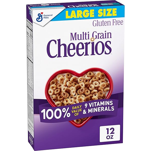 MULTI GRAIN CHEERIOS, HEART HEALTHY BREAKFAST CEREAL, LARGE SIZE, 12 OZ