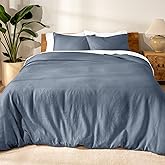Bare Home King/California King Duvet Cover - 100% European Linen - Breathable and Durable - Duvet Cover with Pillow Shams (King/Cal King, Indigo)