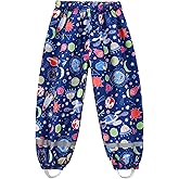 Toddler Rain Pants Kids' Waterproof Rain Pants Lightweight Reflective Rain Wear for Boys Girls