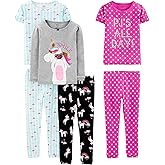 Simple Joys by Carter's girls 6-piece Snug Fit Cotton Pajama Set