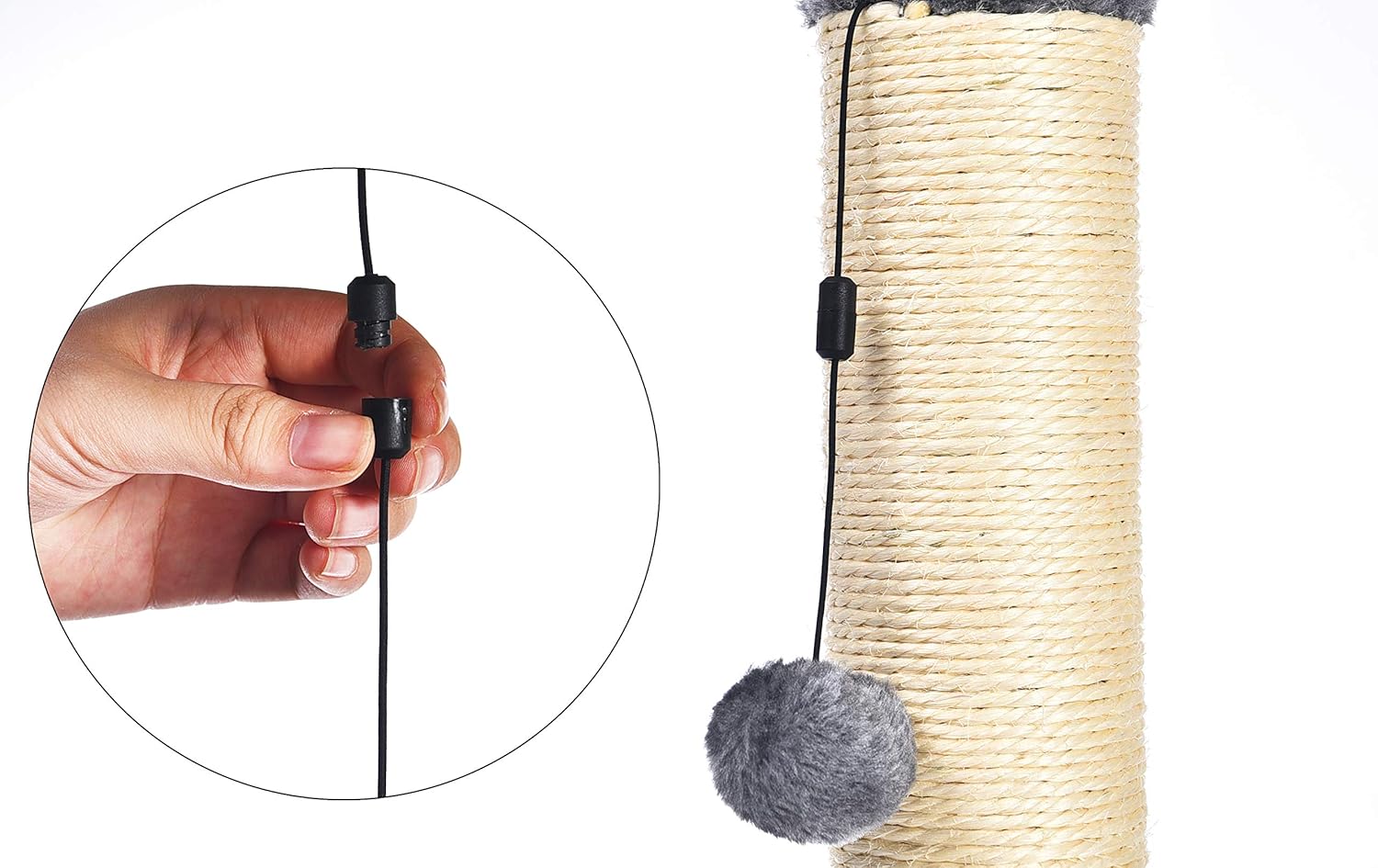 Basics Medium Cat Scratching Post - 16 x 16 x 32 Inches, Gray : Pet Supplies