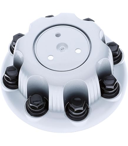 8 Lug Wheel Center Caps, Set Of 4 - Chrome/Black, Fits 16" & 17" GM Truck & SUV Wheels (Silverado, Sierra, Yukon, Etc.)