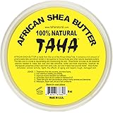Taha African Shea Butter Cream – 100% Pure, Organic, Unrefined, and Raw, Yellow – For Skin and Stretchmarks – 8oz