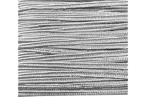 Kyezi Design and Craft 3mm Viscose Soutache Braid Cord String Beading Sewing Quilting Trimming Embroidery Crafts Jewelry Design (Silver/Light Grey, 10 Yards)