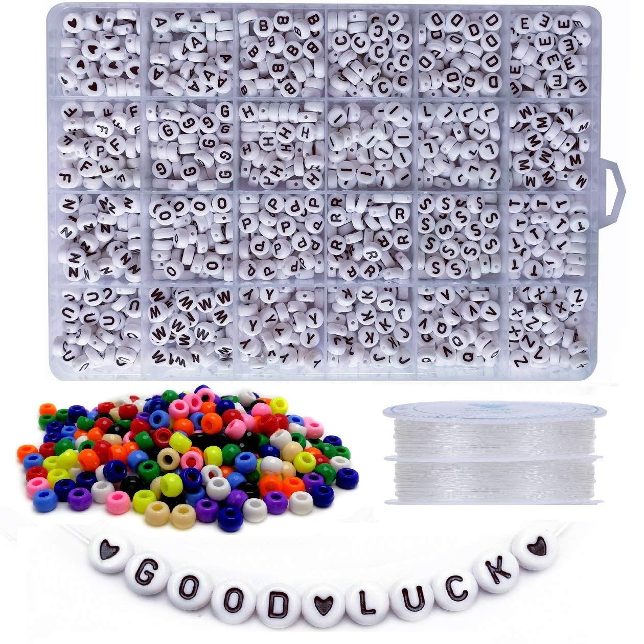 Jewelry Making and Crafts with 2 Roll Elastic String Cords White