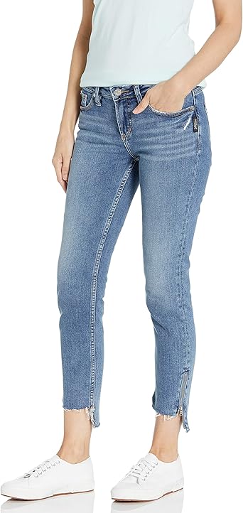 silver aiko ankle skinny jeans