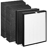 Kymucolvin 2+8 Set EPI-328 Replacement Filter Compatible with COLZER EPI-328 and Domccy NS-320 Air Purifier,3-in-1 Ture HEPA Filter and Activated Carbon Filter(2SET)