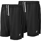 NY Threads Mens Athletic Shorts 2 Pack Quick Dry Lightweight Running Workout Gym Shorts with Pockets