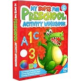 My Super Fun Preschool Activity Workbook for Children : Pattern Writing, Colors, Shapes, Numbers 1-1