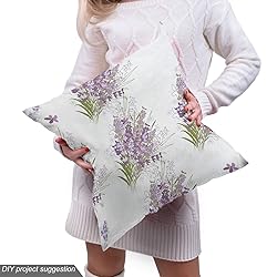 Ambesonne Violet Fabric by The Yard, Spring Themed