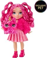 Rainbow High Littles Magenta Monroe 14 cm Doll with Pet Kitty Pink Dress view 5