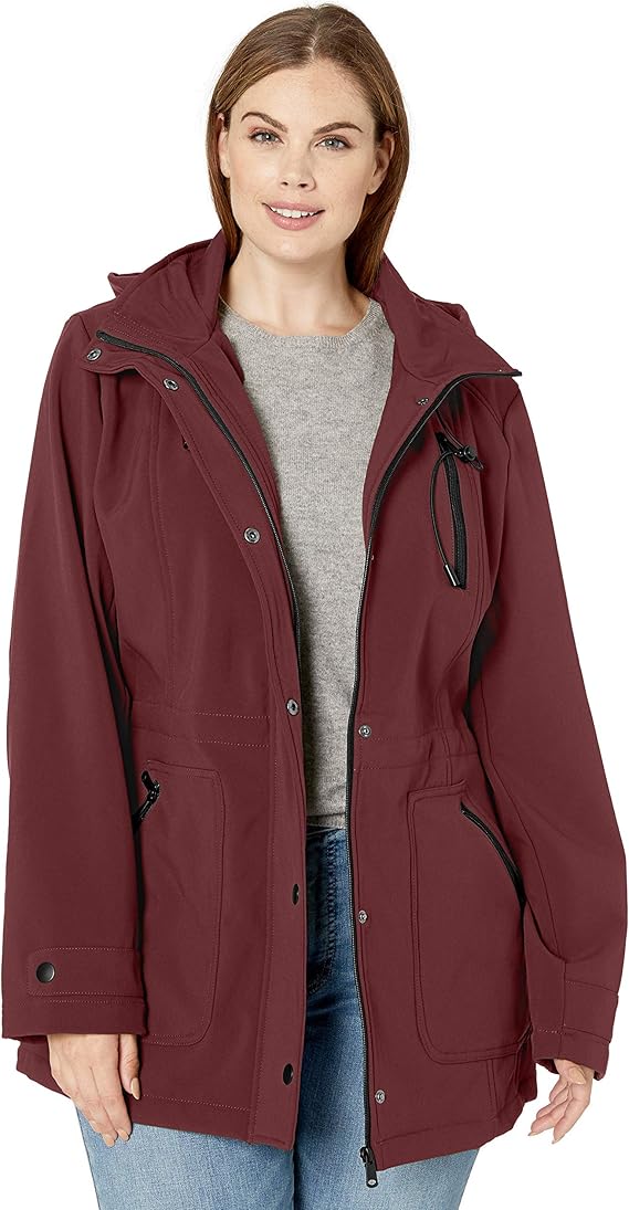 Big Chill womens Anorak Jacket With Hood and Wing Collar