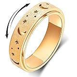 LuckyAmor Anxiety Ring for Women Spinner