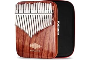 MOOZICA 21 Keys Kalimba, Solid Rosewood Single Board Professional Kalimba Thumb Piano Musical Instrument Gift (21 Keys, Rosewood)