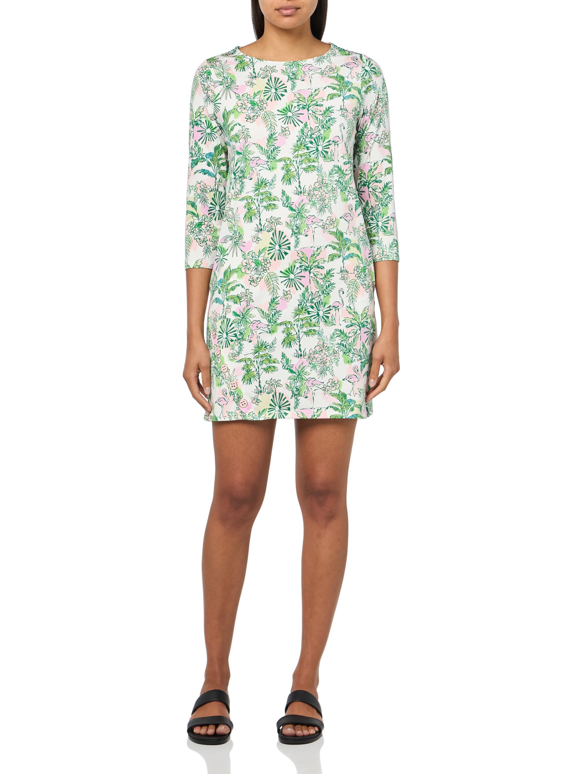 Stella Parker Women’s UPF Summer Dress – Casual Travel Outfit, Resort Wear Sundress, Cover-Up, Vacation Dress, Salmon, Medium