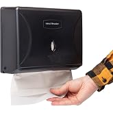 Mind Reader Paper Towel Dispenser, Tri-Fold Towel Holder, Restroom, Wall Mount, Bathroom, Black