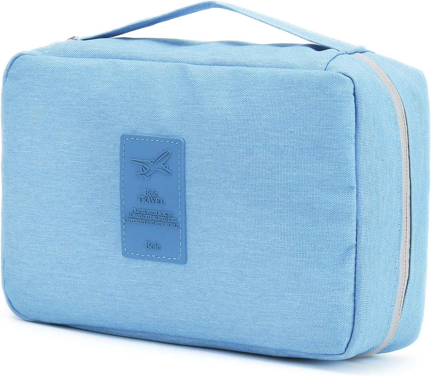 Travel Hanging Toiletry Wash Bag Makeup Cosmetic Organizer for Women Girls Kids Waterproof，Hangable Bathroom Toilet Bag Shaving Kit for Men(Blue)