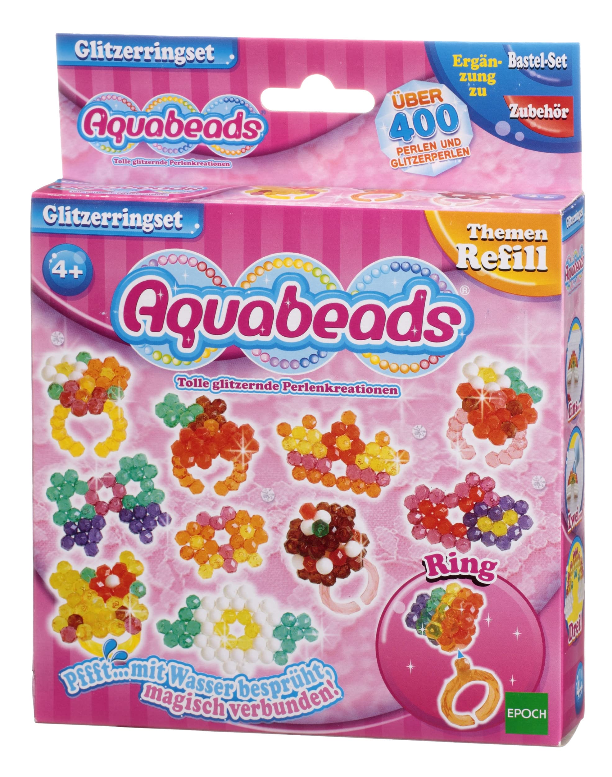 Aquabeads Epoch 79928 Craft Set, Glitter Rings