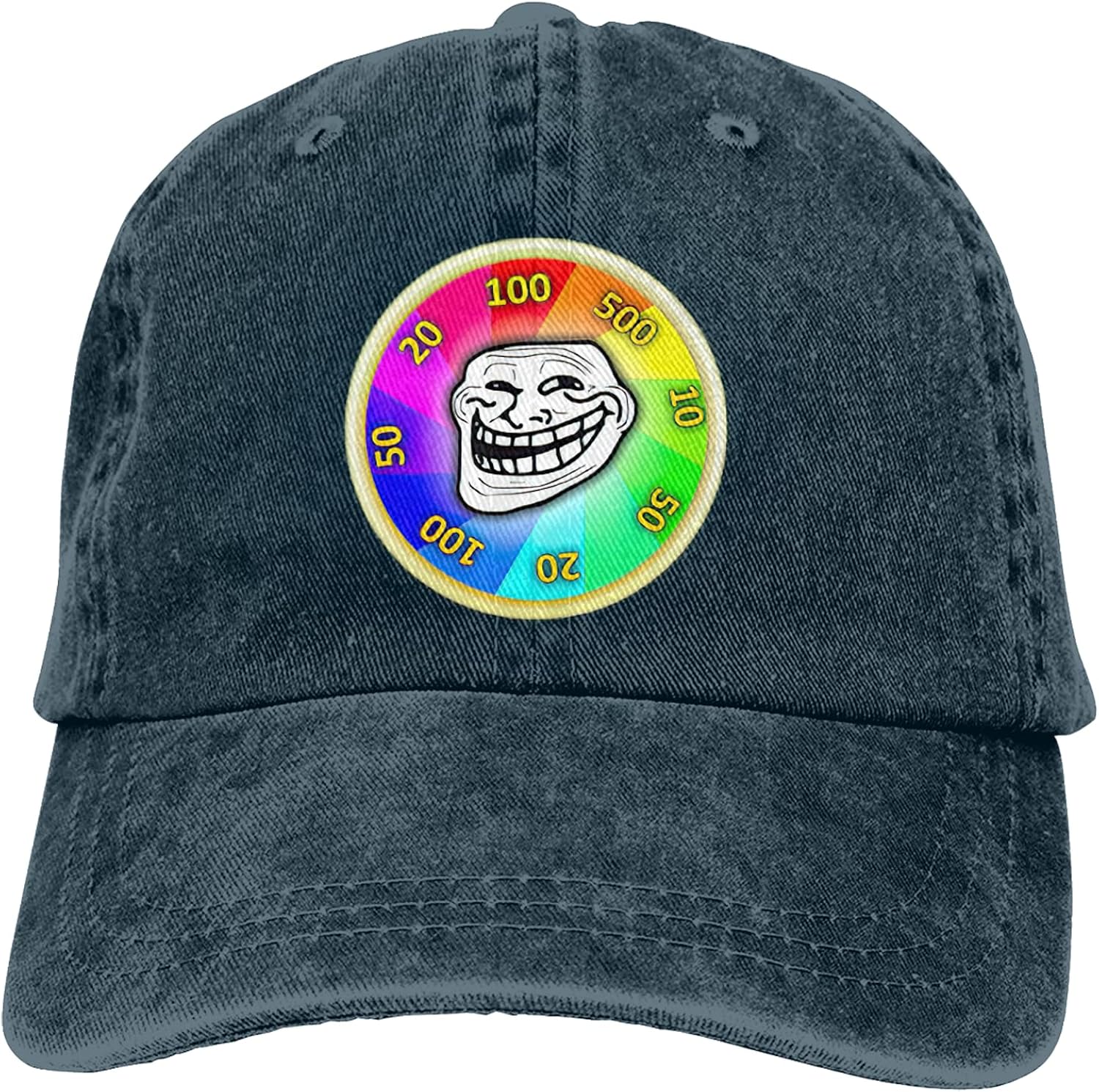 Quwuigh Unisex Baseball Cap, Wheel of Fortune Retro Sports Denim Cap