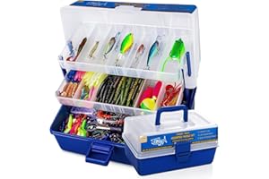 Vipfish 448-Pcs Fishing Lures Kit – Complete 3-Layer Tackle Box Set with Hooks, Weights, Bobbers, Pliers, Rigs, Leaders, Fluorocarbon Line, Accessories & More for Kids Fishing Gear