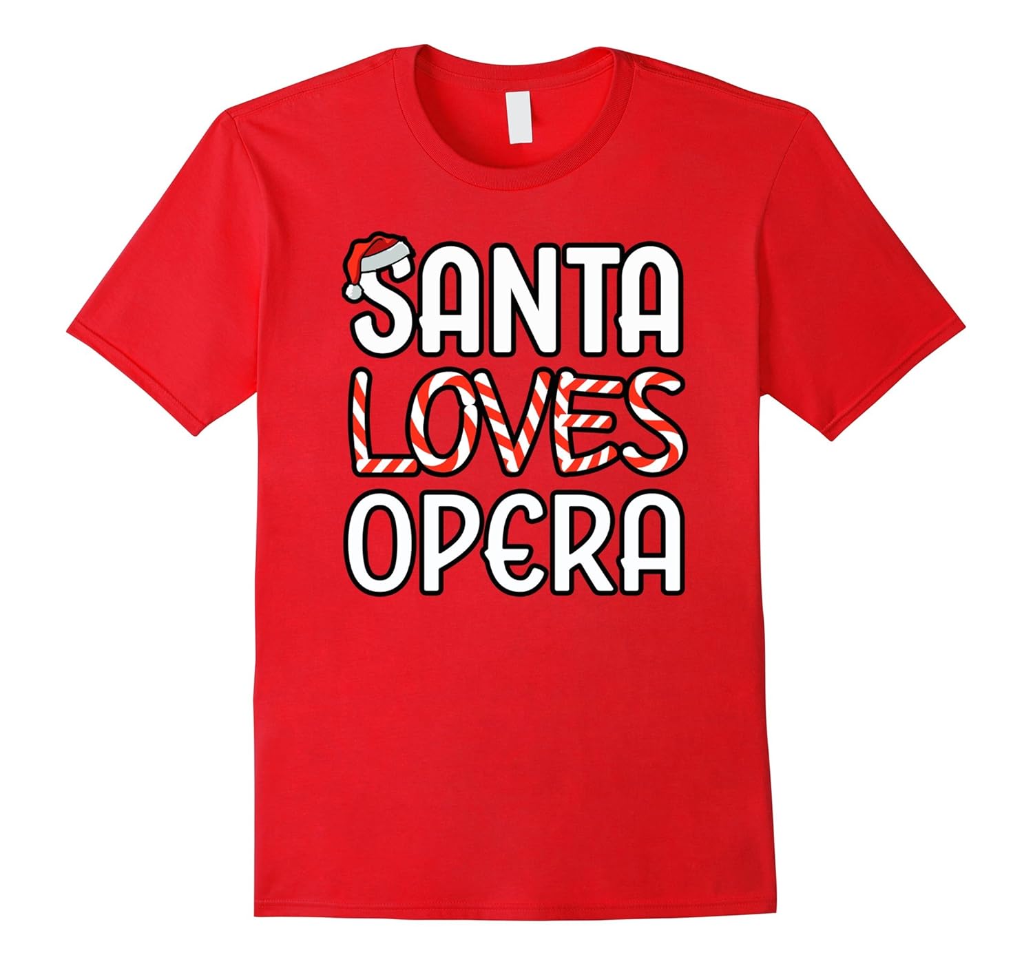 Santa Loves Opera: Christmas Classical Music Singing T-shirt-ANZ