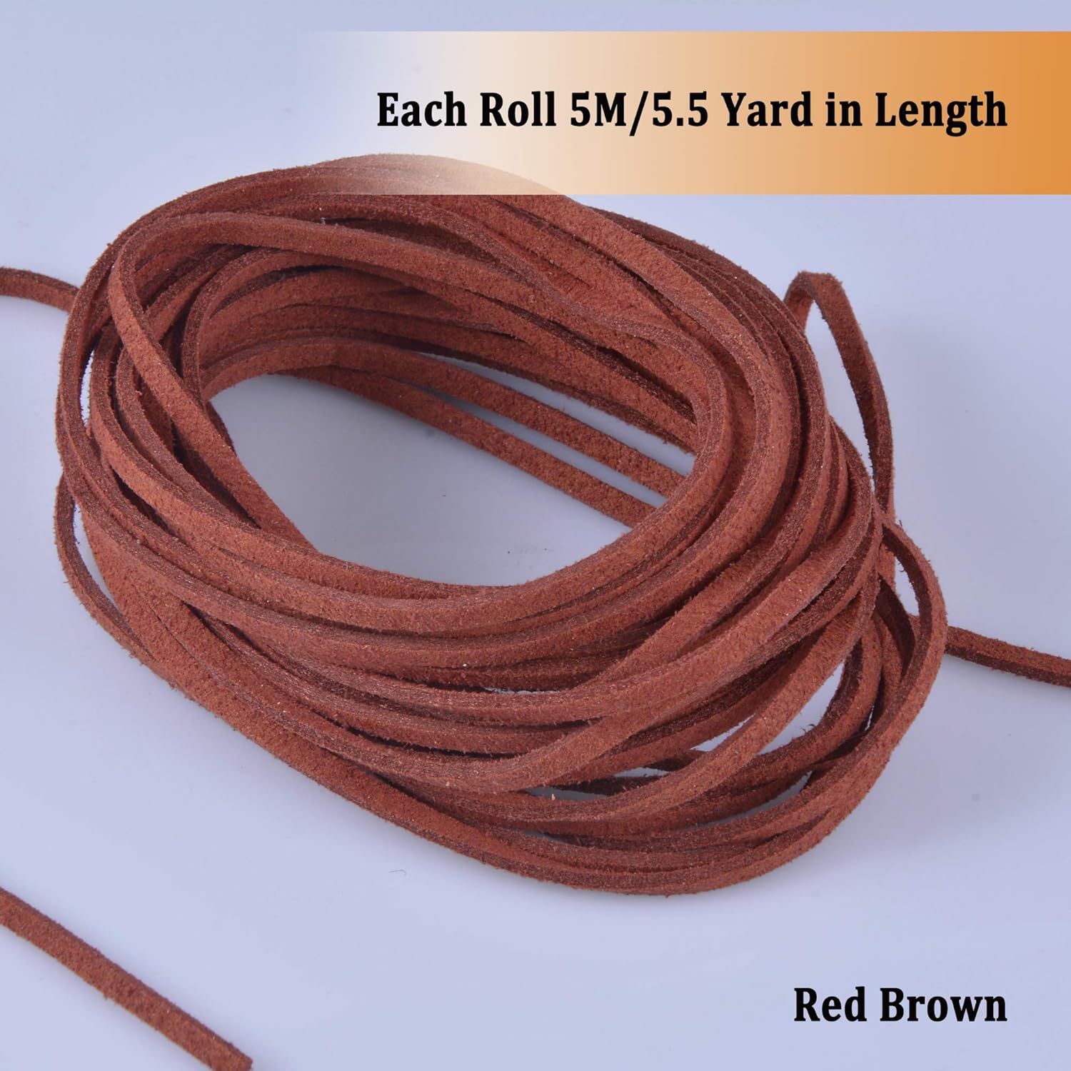 Leather Cords for Jewellery Making SOSMAR 7 Rolls Leather Necklace Cord String Rope Strips 3mm 35m Suede Cords for Making Bracelets Dream Catcher Home DIY Crafts with Cord Ends - Image 5